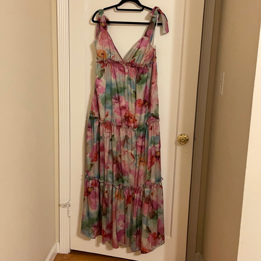 VICI Beyond the Waterfall Pocketed Tier Dress XL NWT